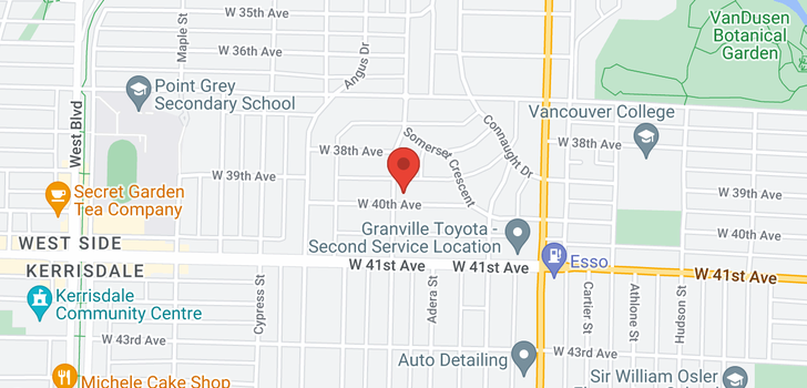 map of 1691 W 40TH AVENUE